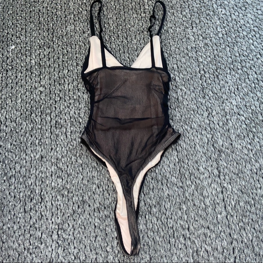 Out From Under Raine Ruched Mesh Bodysuit - Picture 6 of 6